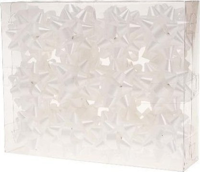 Stoli dhuratash Tesa Rosette Bow, mesatare, set 36 copë, e bardhë mat
