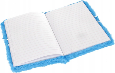 Ditari me bllokim STARPAK Plush M, me çelës, blu me ndriçim