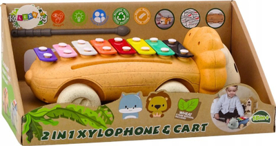 Instrument muzikor për kalamaj, luan me rrota, 8 taste, shumëngjyrësh