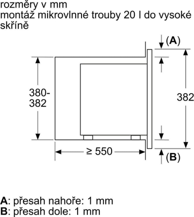 Mikrovala Bosch BFL623MB3, 20L, 800W, e zezë