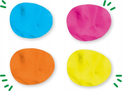 Set plasteline SES Creative Feel Good Dough Happy 00512, 4x90g, shumëngjyrëshe