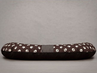 Shtrat për qen Hobbydog Pontoon Bed Prestige, madhësia L, kafe me shenja putrash
