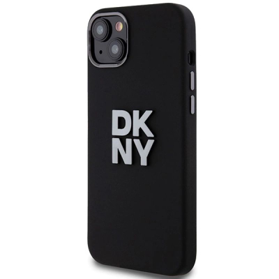 Kapak telefoni DKNY DKHCP15MSMCBSK për iPhone 15 Plus 14 Plus 6.7", hardcase me silikon të lëngshëm, i zi