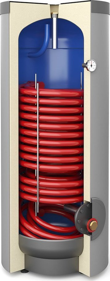 Bojler vertikal Galmet SGW S 400 MAXI, 400L, me spiral nxehtësie, poliuretani, gri