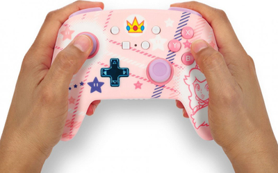Kontroller PowerA  Enhanced Princess Peach Plaid, wireless, shumëngjyrësh