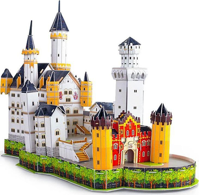 Puzzle 3D Magic Puzzle Neuschwanstein Castle, 109 copa, kështjellë për zbukurim, shumëngjyrësh
