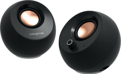 Bokse kompjuterike Creative Pebble Pro, 2.0, RGB, të zeza