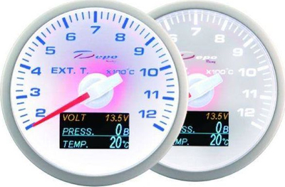 Tregues 4 në 1 DRacing Depo WBL, 60mm, temperaturë shkarkimi, voltazh, presion vaji, temperaturë