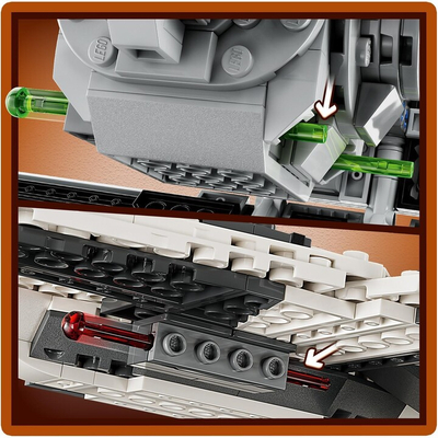 Set LEGO® Star Wars™ 75348 Mandalorian Fang-class fighter versus TIE Interceptor