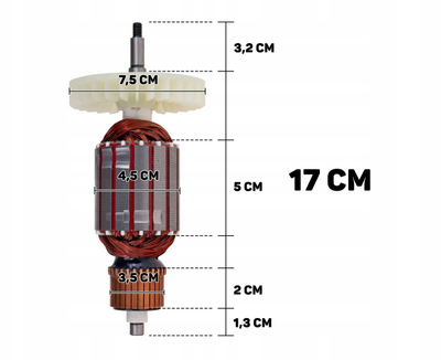Rotor për sharrë elektrike GEKO 2400W, për motor të drejtë