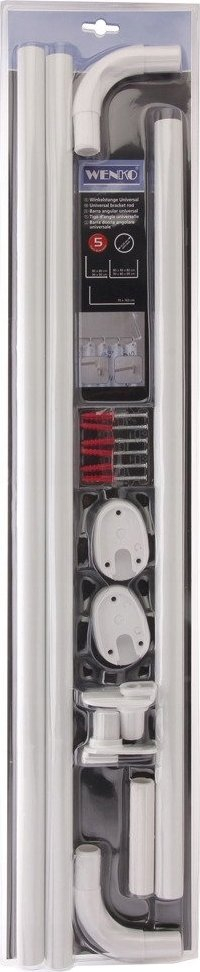 Shkop perde dushi Wenko Shower Rod 192161, 80 cm, alumin, i bardhë