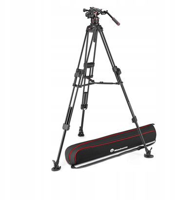 Set videotripod Manfrotto Nitrotech 612 me 645 Fast Twin, alumin, i zi