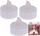 Set qirinj LED dekorativë, Tea Light, 3 copë, me shkëlqim glitter, të bardhë