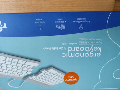 Tastierë R-GO Tools, wireless, UK, e bardhë