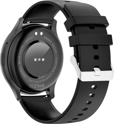 Smartwatch Rubicon me marrje telefonatash, ekran i madh, bateri 260mAh, i zi