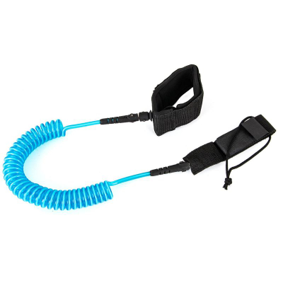 Litar sigurie për SUP Enero Safety Leash, 10 feet, spiral, blu