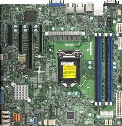 Матична плоча Supermicro MBD-X12STL-F-B, LGA1200, 128GB DDR4, ATX, зелена