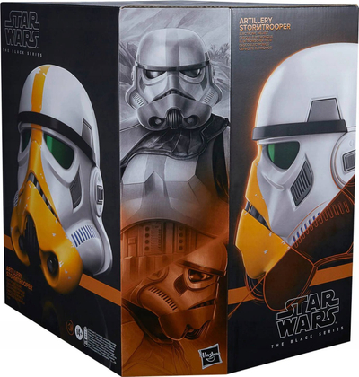 Helmë koleksionare Hasbro Star Wars The Black Series Artillery Stormtrooper, elektronike, për të rritur, e bardhë me të verdhë