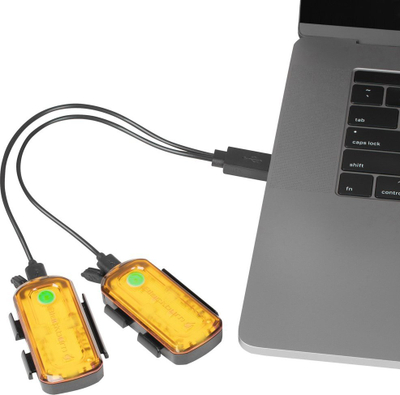 Set drita anësore biçiklete Blackburn Grid Side, LED COB, USB C, e zezë
