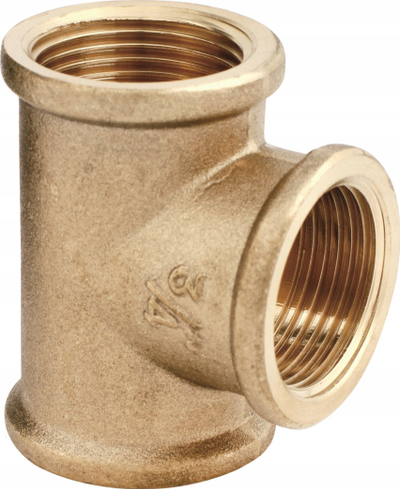 Pjesë lidhëse bronzi Tee, 1/2", për ujë dhe ngrohje