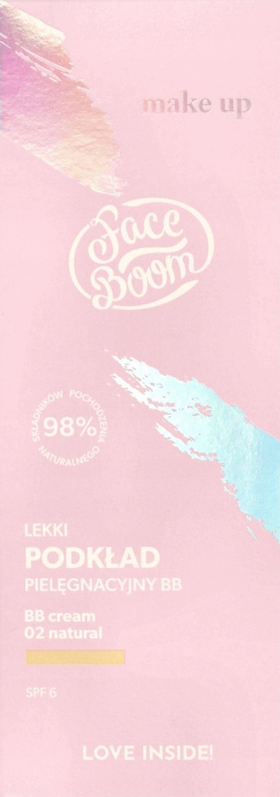 Krem BB Body Boom Lightweight Care Foundation BB 02, 30g, mbulim i lehtë, efekt natyral
