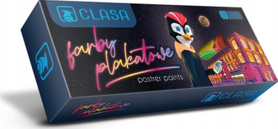 Set ngjyrash plakat Clasa Poster Paints, 10 boça me bojë, 20 ml