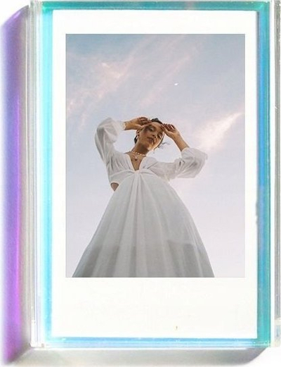 Kornizë fotosh LoveInstant Frame, transparente, me efekt iridescent