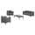 Set kopshti lounge 4-pjesësh Larry (HM6188.01), gri