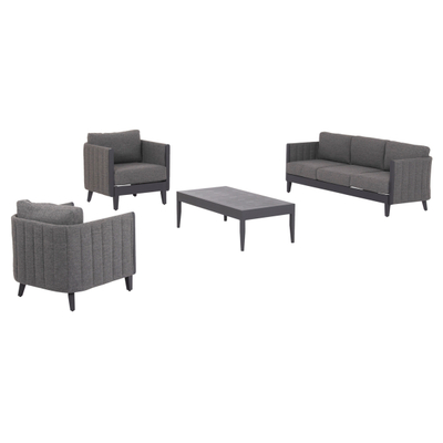 Set kopshti lounge 4-pjesësh Larry (HM6188.01), gri