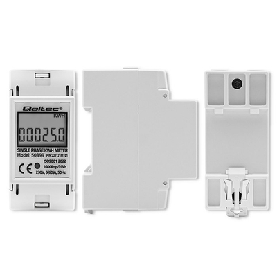 Matës energjie Qoltec Single phase electronic meter, 230V, LCD, për shina DIN