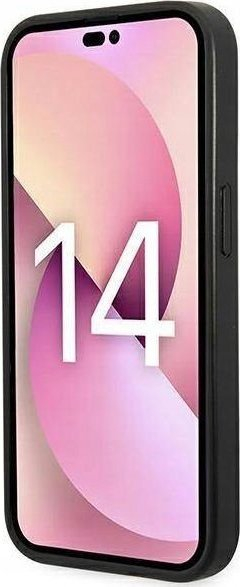 Kapak telefoni Karl Lagerfeld HC Saffiano Ikonik Patch për iPhone 14 Pro, plastik, i zi