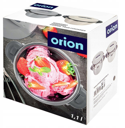 Termos për ushqim De Gusto Orion, inoks, 900 ml, gri