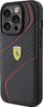 Mbulesë telefoni Ferrari Twist Metal Logo për iPhone 15 Pro 6.1", plastike, e zezë