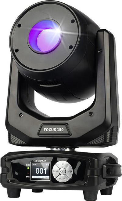 Kokë lëvizëse skene LIGHT4ME Focus 150 Spot, LED 150W, me DMX, ngjyrë e zezë