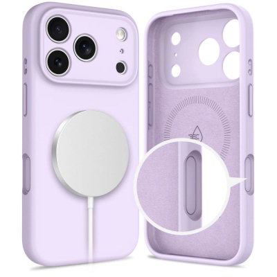 Kapak telefoni Tech-Protect Silicone MagSafe për iPhone 17 Pro, silikon, vjollcë