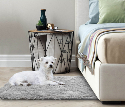 Dyshek për qen Trixie Shaggy Mat, 80x60 cm, antirrëshqitës, gri e çelët
