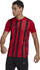 Bluzë sportive adidas Striped 21 M GV1381, AEROREADY, mëngë të shkurtra, e kuqe me vija të zeza