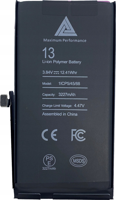 Bateri telefoni MPD për Apple iPhone 13, 3227mAh, Li ion Polymer, e zezë