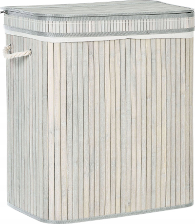 Kosh rrobash Beliani Basket Kalthota, bambu, 60x52x34 cm, gri