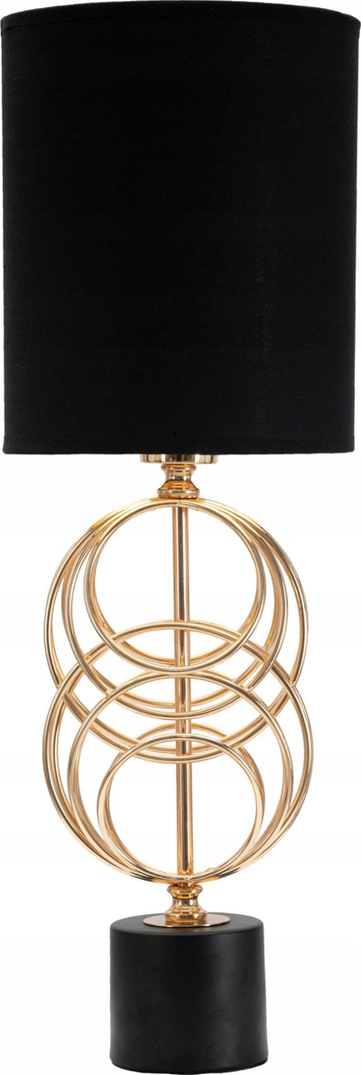 Lampë tavoline Mauro Ferretti Circly, 20 cm, 58.5 cm, ari edhe e zezë