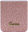 Mbulesë telefoni Guess për Samsung Galaxy Z Flip5, glitter, logo metalike, rozë