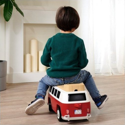 Makinë lodër ride on BIG Volkswagen Van, me zë, për kalamaj, e bardhë