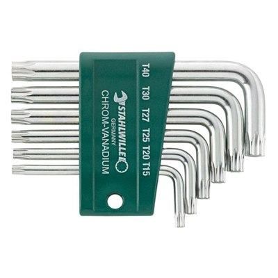 Set çelësa Torx L Stahlwille 10766/6, 6 copë, T15–T40, jeshile