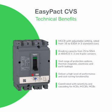 Ndërprerës automatik Schneider Electric CVS630F 4P TM630D, 36kA