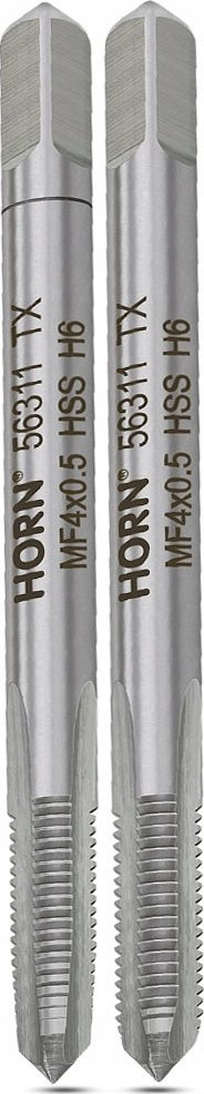 Set çelësa fileto HORN M4x0.5, HSS, 3 copë, metalik