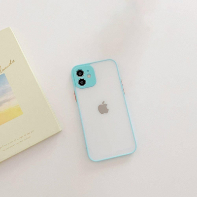 Kapak silikoni Hurtel Milky Case për Samsung Galaxy A72 4G, i butë, gjysmë i tejdukshëm, blu