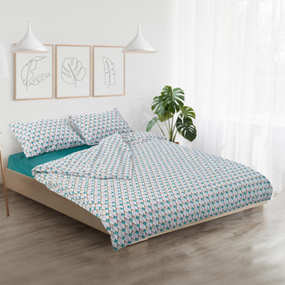 Komplet çarçafësh dopio BBC Rubin, 4 pjesë, 100% pambuk, 132TC, rubin