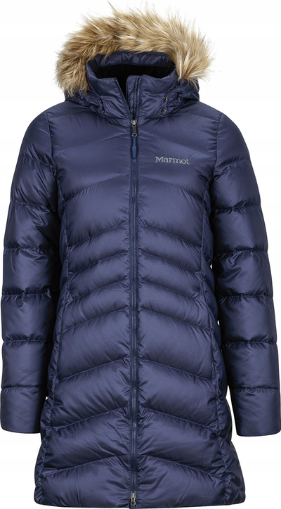 Pallto dimri Marmot Montreal për gra, pupla 700 fill, madhësia S, blu e errët