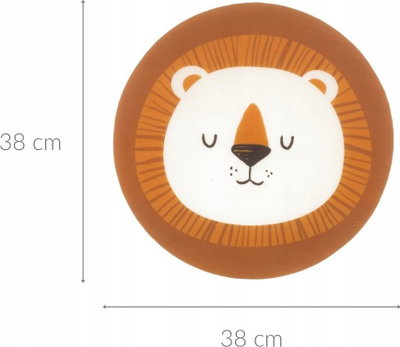 Tapet tavoline për fëmijë Lion, Ø38 cm, plastik, portokalli