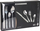 Set lugë e pirunësh Elegance, 24 copa, çelik inox, argjendtë